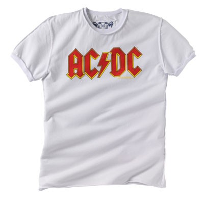 Camiseta AC/DC escote redondo y manga curta