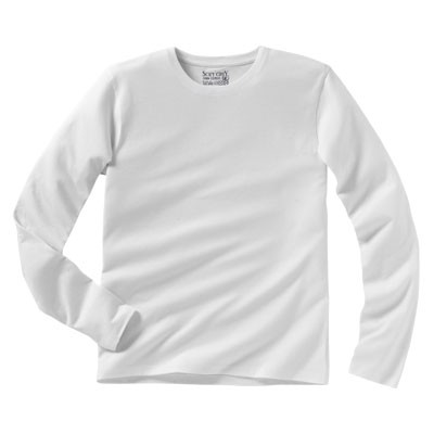 Camiseta de algodón biológico cuello redondo manga larga
