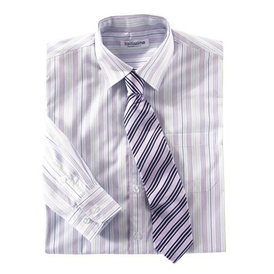 Striped poplin shirt profile 2 TAILLISSIME