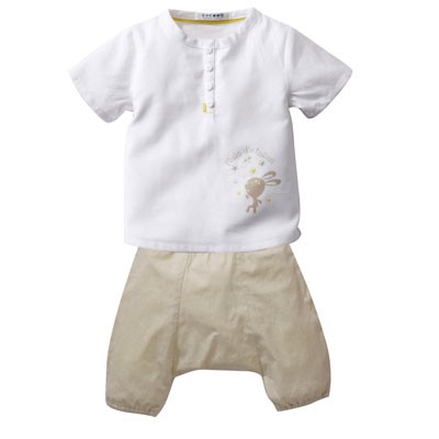 Conjunt de pantalons àrab i camisa de màniga curta nadó nen