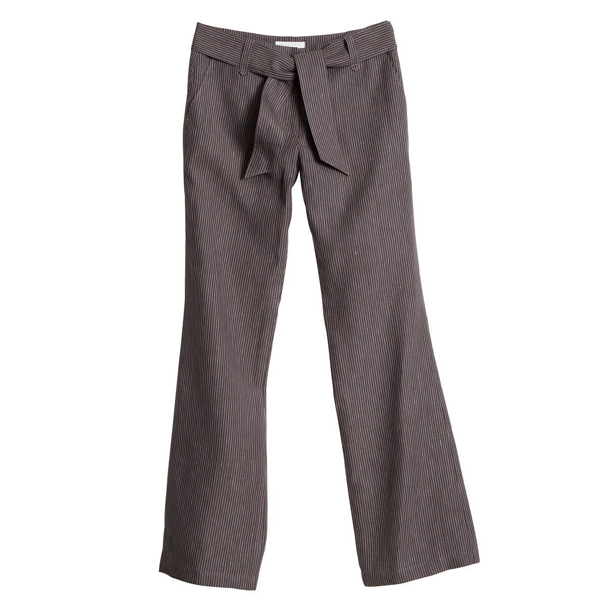 Women linen pants, wide waist and under